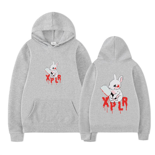 Damen Kapuzensweater mit auffälligem Cartoon-Motiv und bequemer Passform R&B