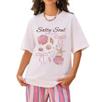 Damen Grafik T-Shirt mit maritimem Muschelmotiv und legerem Schnitt R&B