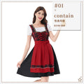 Damen nan traditionelles Dirndlkleid mit Karo-Mieder und gesteppter Schürze R&B