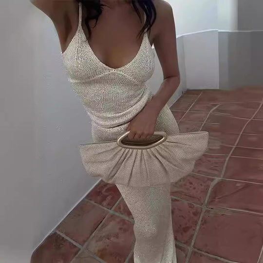 Damen Schimmerndes Strickset R&B