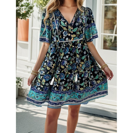 Damen Blühendes Sommerkleid mit Volant R&B
