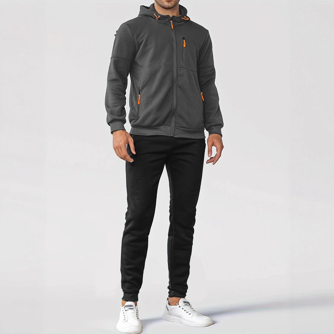 Herren Trainingsjacke mit praktischen Taschen und atmungsaktiver Funktion R&B