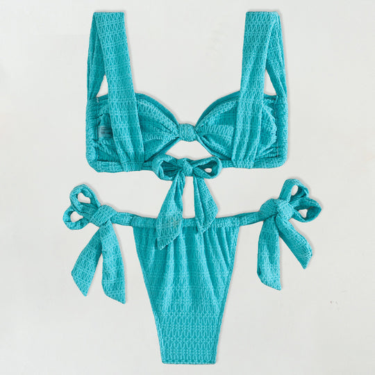 Damen Hochwertiger Bikini mit verspielten Schleifen R&B