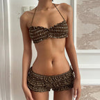Damen Bandeau-Bikini Set mit Rüschung und verspieltem Punktdesign R&B
