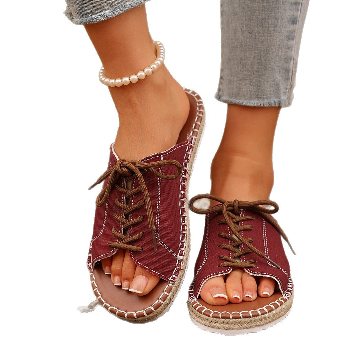 Damen Schnürsandalen im lässigen Design mit Komfortsohle R&B