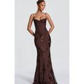 Damen Elegantes Abendkleid mit floralem Spitzenmuster und figurbetontem Schnitt R&B