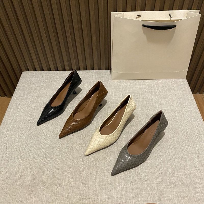 Damen Ballerinas aus geflochtenem Lederdesign R&B