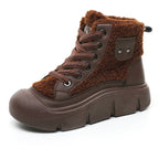 Damen modische High-Top Sneakers mit kuscheligem Innenfutter R&B