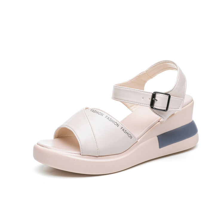Damen Wedge-Sandalen mit verstellbarem Riemen und anatomischem Fußbett R&B