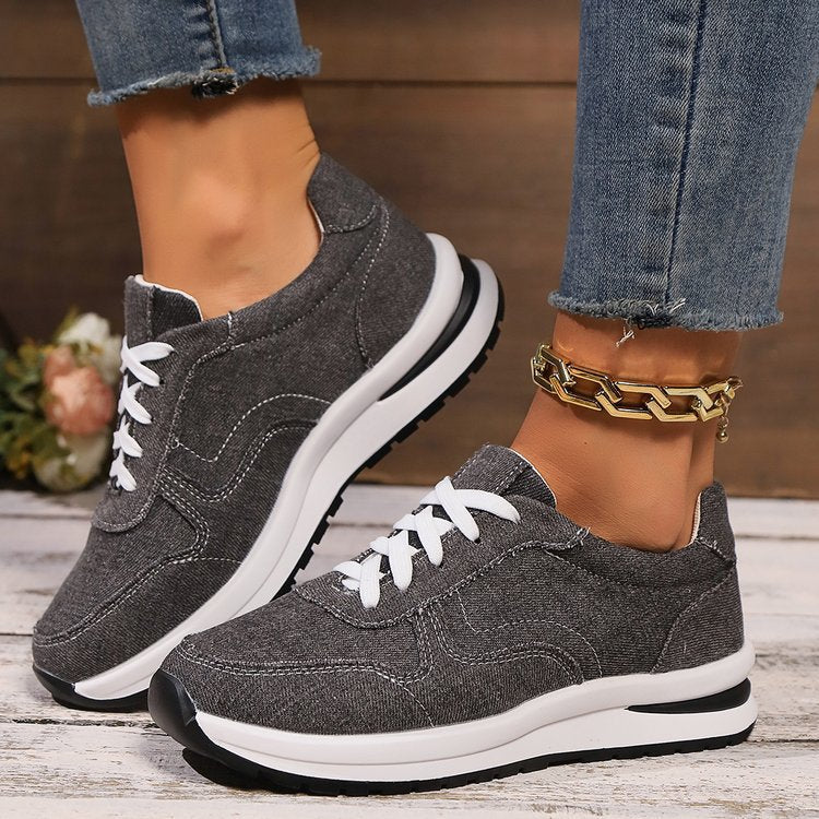 Damen Freizeit Sneakers mit atmungsaktivem Obermaterial und gepolsterter Sohle