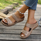 Damen Komfortable Zehensandalen mit modischer Schnittführung R&B