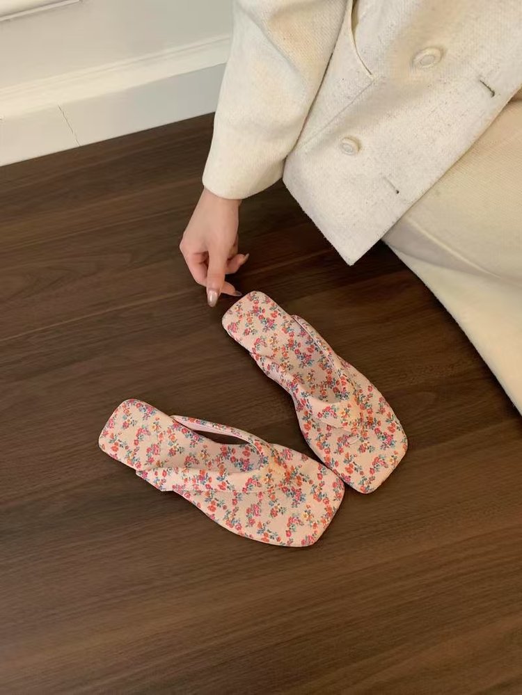 Damen modische Zehentrenner-Pantoletten mit ergonomischem Fußbett und elegantem Design R&B