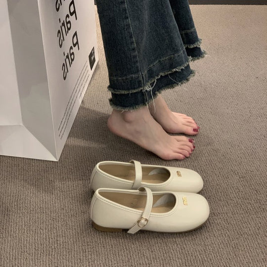Damen Ballerinas mit modischer Schnallenverzierung und komfortabler Innensohle R&B