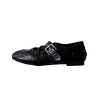 Damen Bequeme Ballerinas mit verstellbarem Riemchen und modischem Metallic-Finish R&B