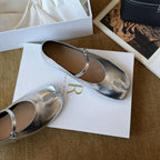 Damen Ballerinas mit elegantem Riemchen und schimmernder Oberflächenstruktur R&B