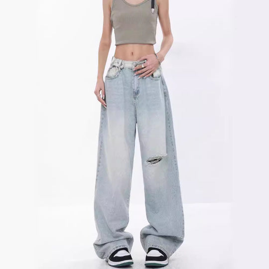 Damen weite Jeanshose im lässigen Urban-Style mit unverwechselbarem Vintage-Charakter R&B