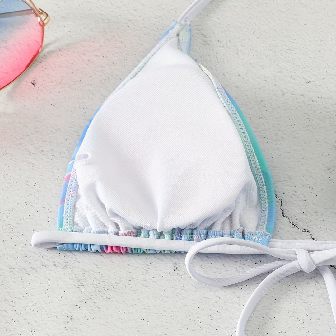 Damen Triangel-Bikini mit verspieltem Wickelrock R&B
