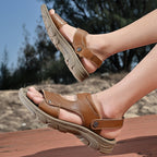 Damen Bequeme Outdoor-Sandalen mit ergonomischem Fußbett und verstellbaren Riemen R&B