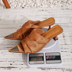 Damen Elegante Slingback-Mules mit spitzem Zehenbereich R&B