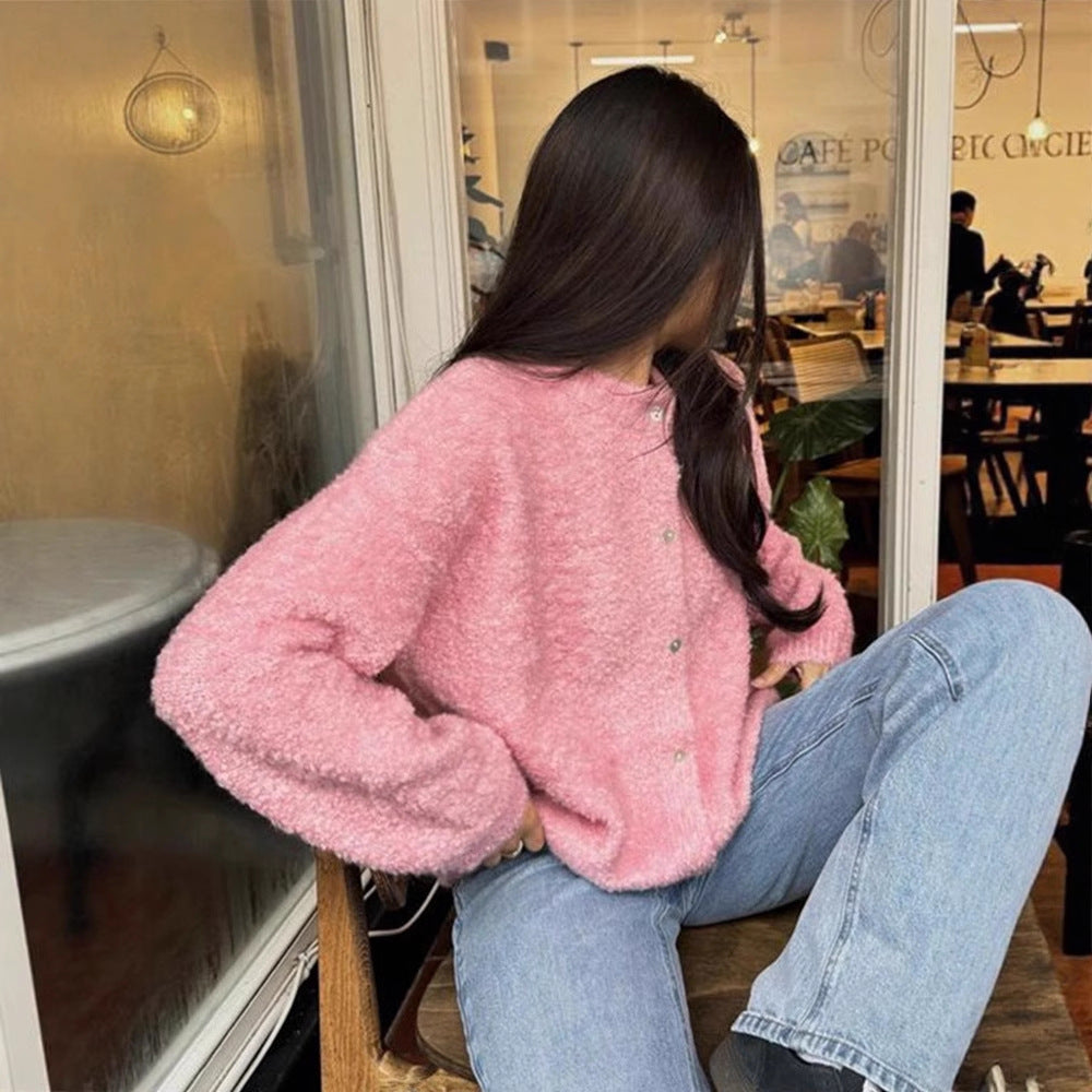 Damen Kuschelige Strickjacke im Oversized-Style R&B