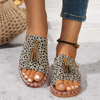 Damen Komfortable Clogs mit dekorativen Fransen und rutschfester Sohle