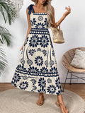Damen Floral Print Maxikleid
