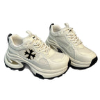 Damen Chunky Sneakers mit atmungsaktiver Mesh-Oberfläche und stabiler Sohle R&B