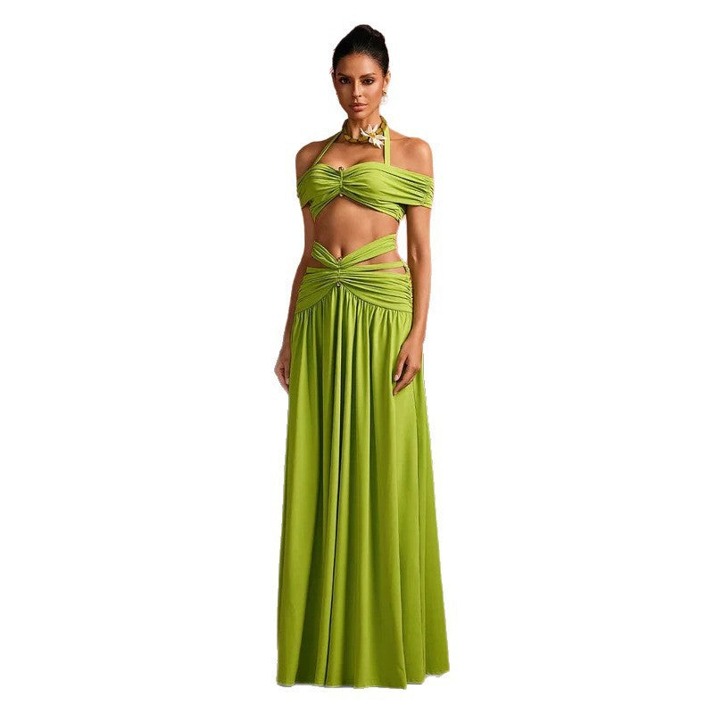 Damen Maxi-Kleid mit raffiniertem Cut-Out und dekorativem Drapierung R&B