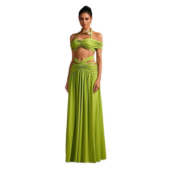 Damen Maxi-Kleid mit raffiniertem Cut-Out und dekorativem Drapierung R&B