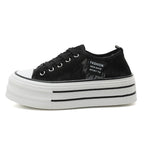 Damen Plateau-Sneaker mit modischem Textil-Obermaterial und rutschfester Sohle R&B