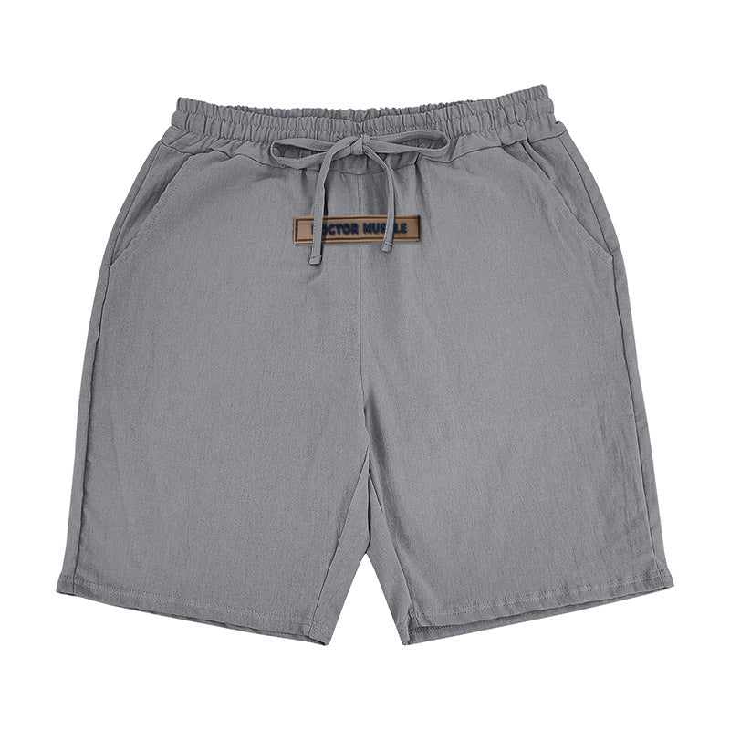 Herren lässige Strandshorts mit elastischem Bund und verstellbarem Kordelzug R&B