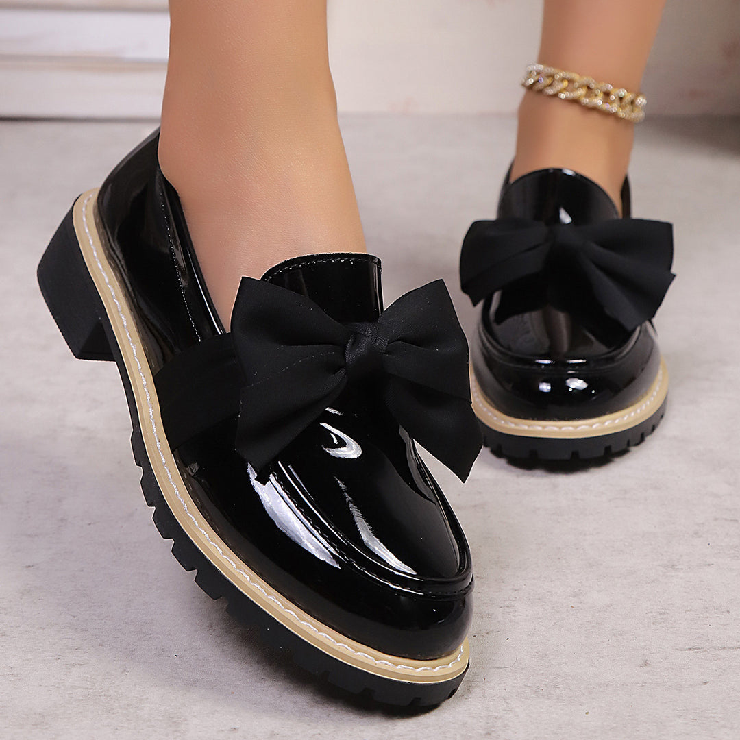 Damen Ballerina-Schuhe mit dekorativen Schleifen und rutschfester Sohle R&B