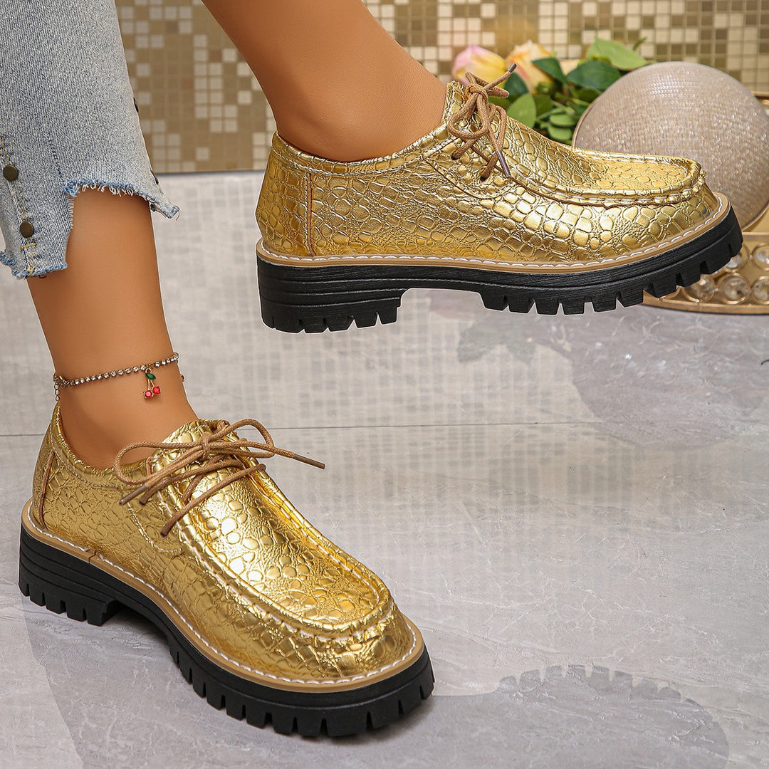 Damen Gepolsterte Schnürschuhe mit modischem Wabenmuster R&B
