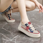 Damen Atmungsaktive Freizeitsneaker mit elastischer Schnürung und rutschfester Sohle R&B
