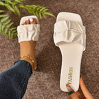 Damen Modische und stylische Sandalen mit gefalteter Riementechnik R&B