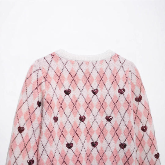 Damen Kuscheliger Pullover mit Herzdesign R&B