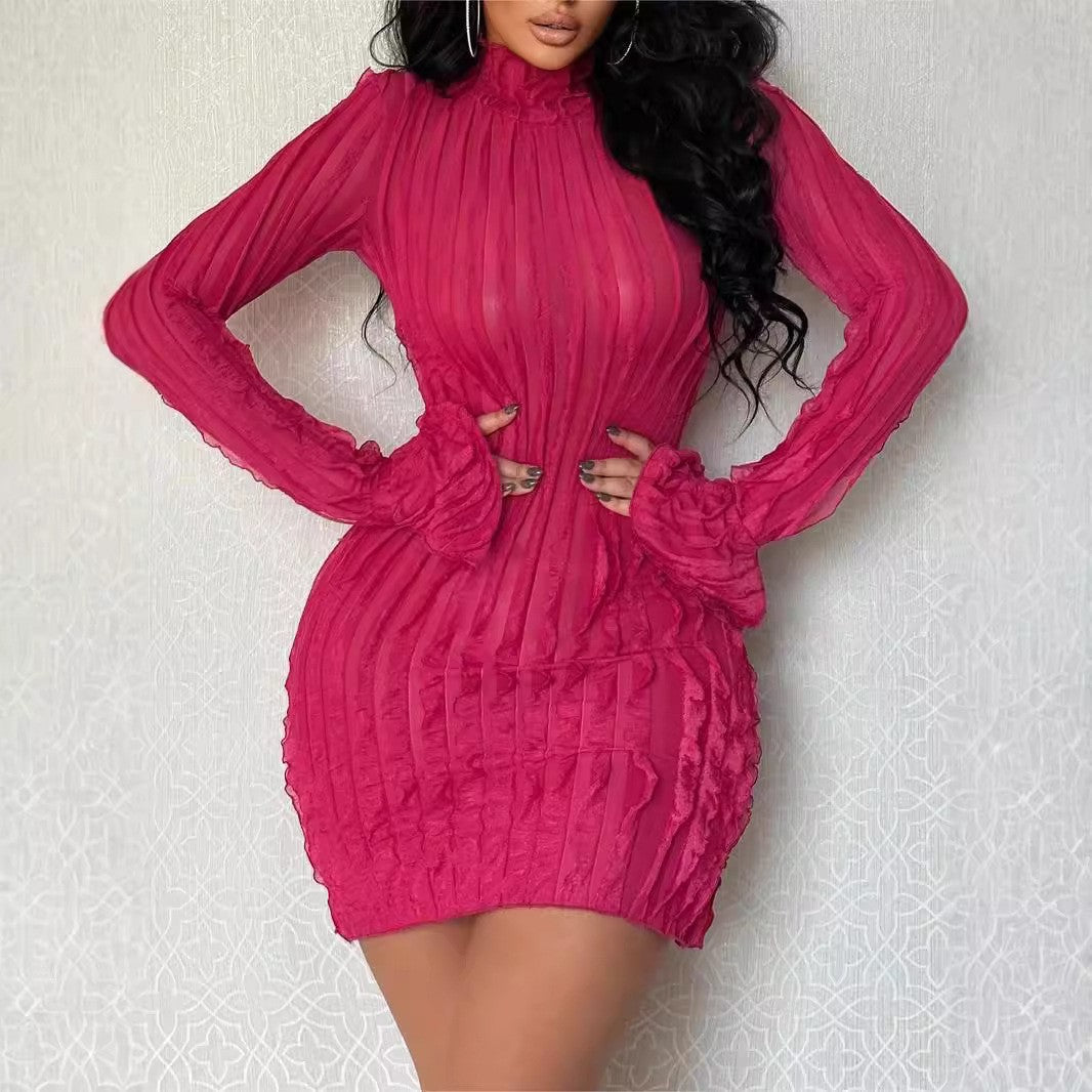 Damen Figurbetontes Kleid mit strukturiertem Stoff R&B