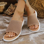 Damen bequeme Freizeitsandalen mit atmungsaktivem Netzdesign R&B
