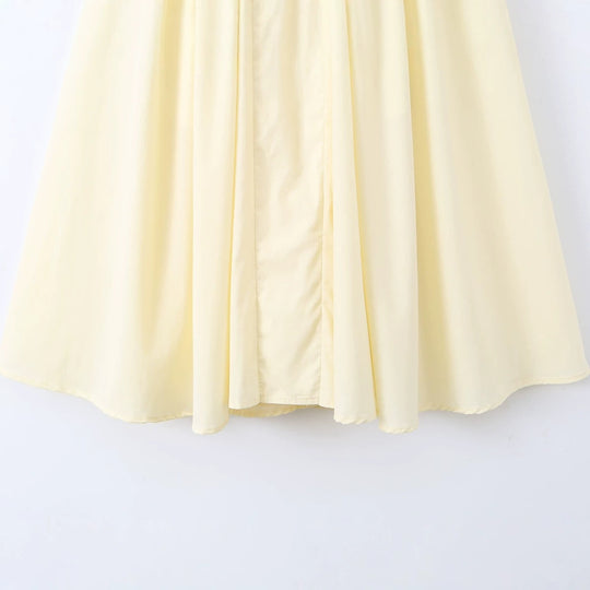 Damen Maxi-Kleid mit elegantem V-Ausschnitt und raffinierten Falten R&B