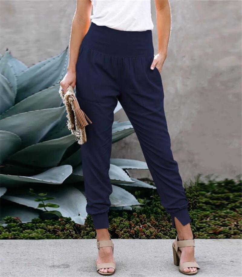Damen Sportliche Freizeithose mit elastischem Bund und Taschen R&B