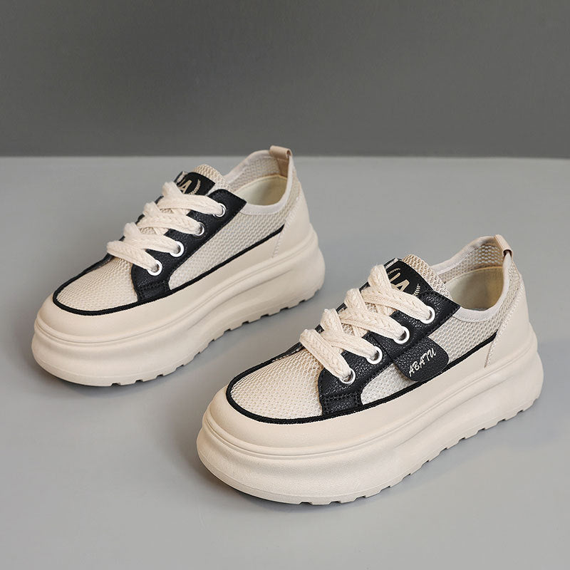 Damen sportliche Sneakers mit robustem Obermaterial und dämpfender Sohle R&B