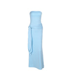 Damen Elegantes Bandeau-Maxikleid mit figurformendem Design R&B
