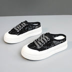 Damen Modische Slip-On Sneaker mit Glitzerakzenten R&B