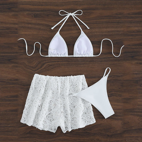 Damen Bademoden Short mit eleganter Häkelstruktur R&B