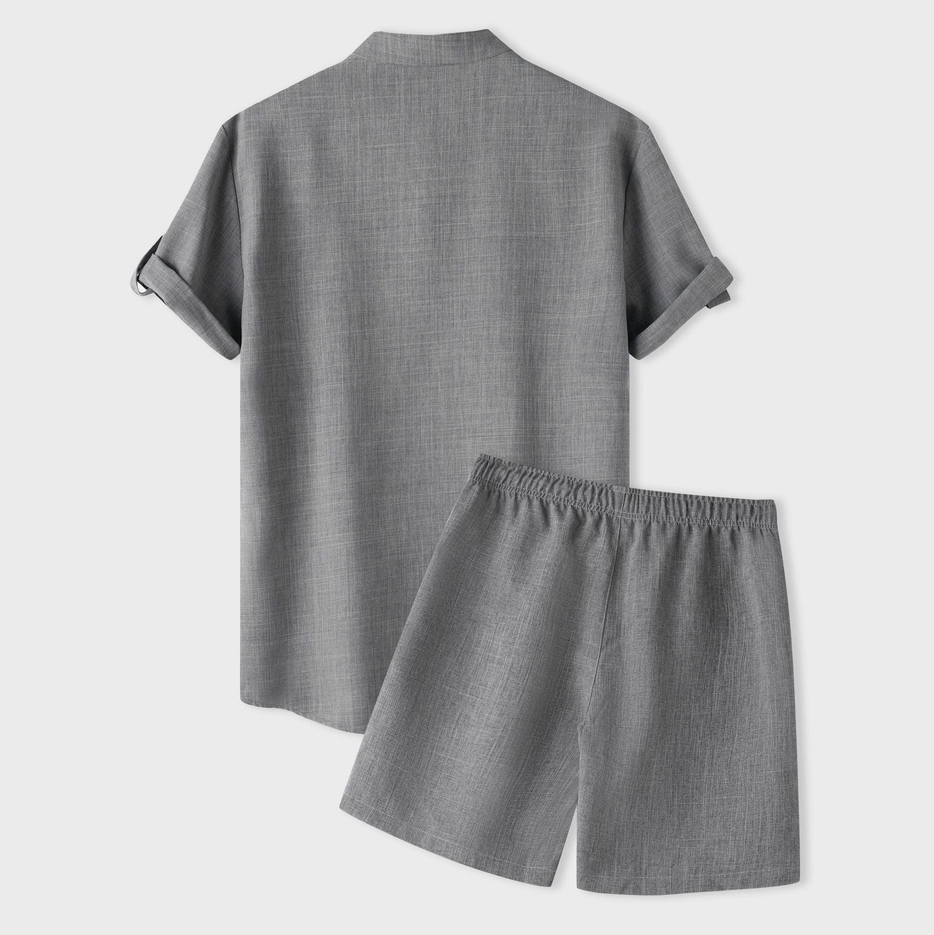 Damen Kurzarm Pyjama-Set aus atmungsaktivem Stoff mit elastischem Bund