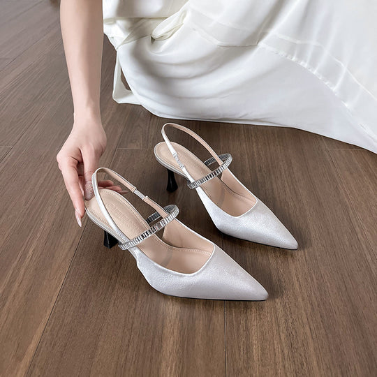 Damen Slingback-Pumps mit dekorativen Glitzerdetails und eleganter Absatzgestaltung R&B