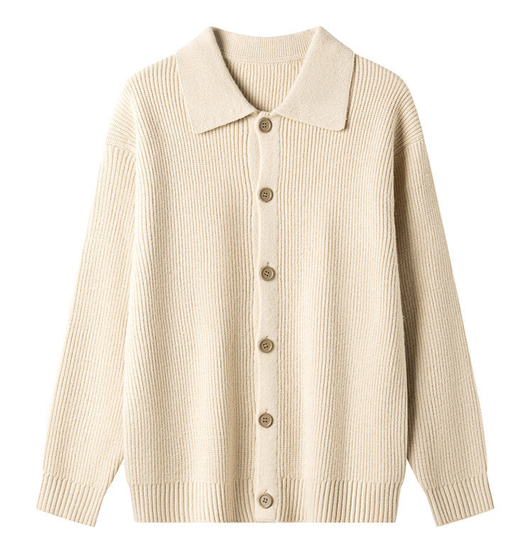 Damen Gemusterte Strickjacke mit Kragen und Knopfleiste R&B
