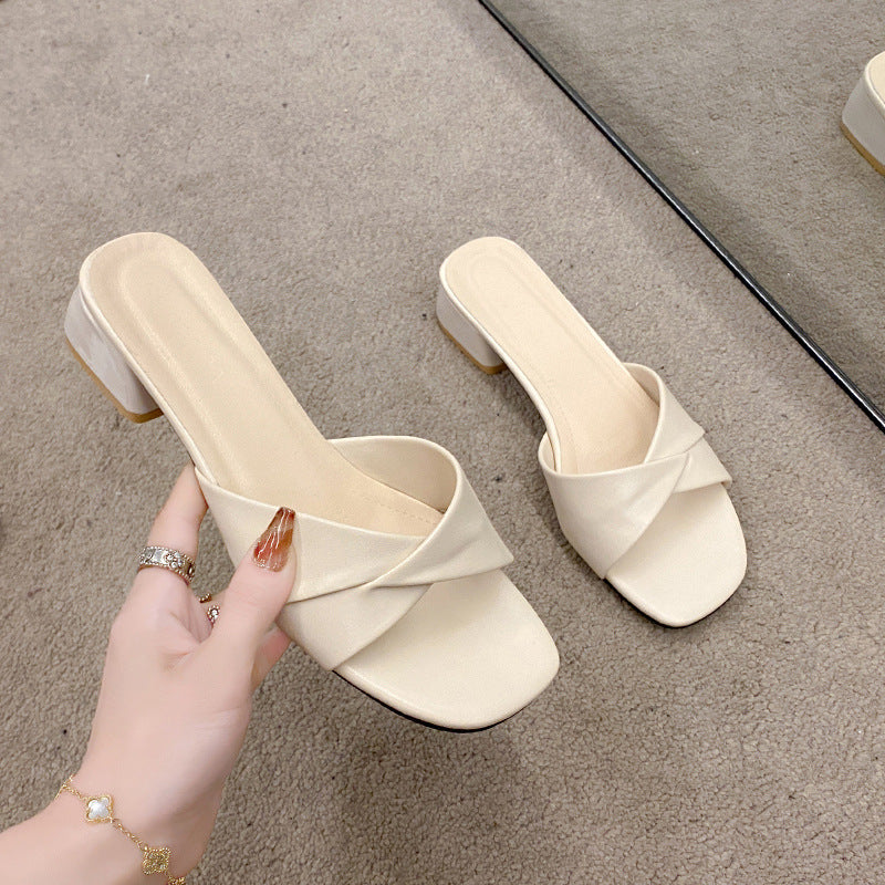 Damen Trendige Slingback Sandalen mit elegantem Kreuzriemen R&B