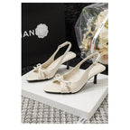 Damen Slingback Sandalen mit eleganter Schleifenverzierung R&B