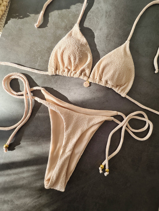 Damen Triangel-Bikini mit elastischen Banddetails R&B